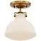 Possini Euro 10 1/4" Wide Gold and Opal Glass Ceiling Light