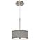 Possini Euro 10 1/4" Wide Nickel and Gray Faux Silk Shade Mini Pendant