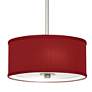 Possini Euro 10 1/4" Wide Textured Faux Silk Red Mini Pendant