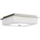 Possini Euro 10" Square Modern Frosted White Glass Ceiling Light