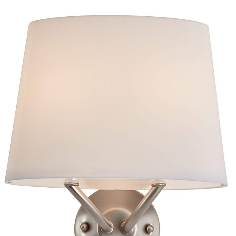 Image 3 Possini Euro 11 3/4" High Brushed Nickel Modern Wall Sconce Light more views