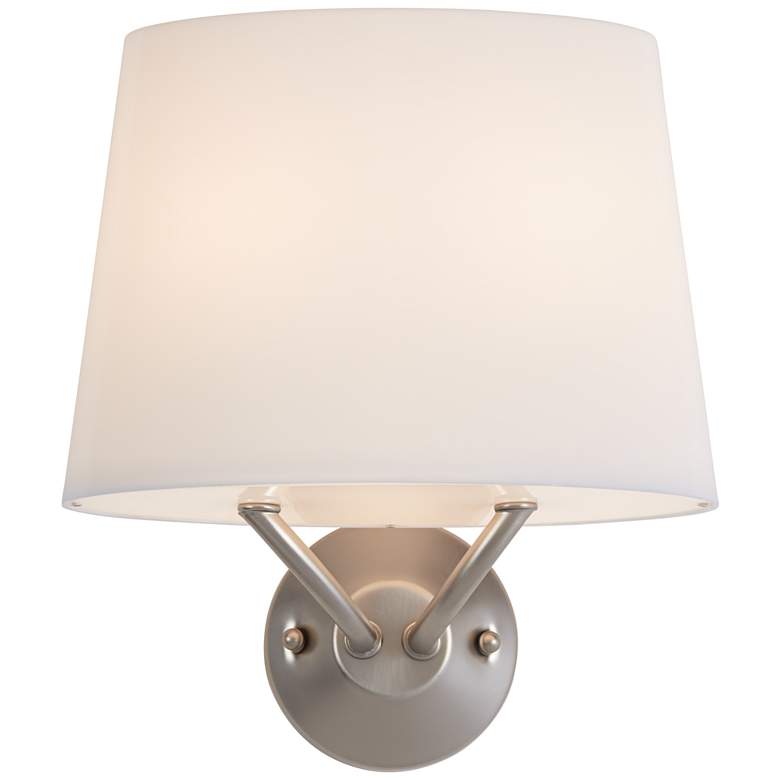 Image 5 Possini Euro 11 3/4" High Brushed Nickel Modern Wall Sconce Light more views