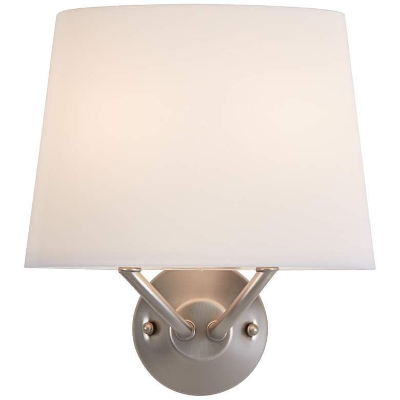 Image 6 Possini Euro 11 3/4" High Brushed Nickel Modern Wall Sconce Light more views