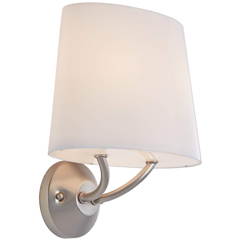 Image 7 Possini Euro 11 3/4" High Brushed Nickel Modern Wall Sconce Light more views