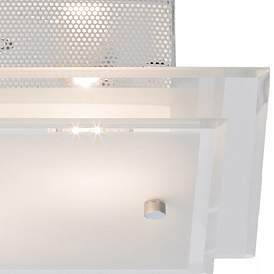 Image3 of Possini Euro 11 3/4" White Frosted Glass Flushmount Ceiling Light more views