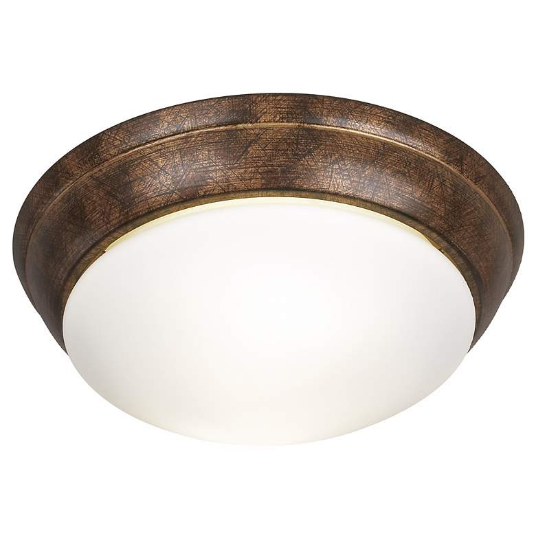Image 1 Possini Euro 12 1/2" Wide Golden Harvest Alabaster Glass Ceiling Light