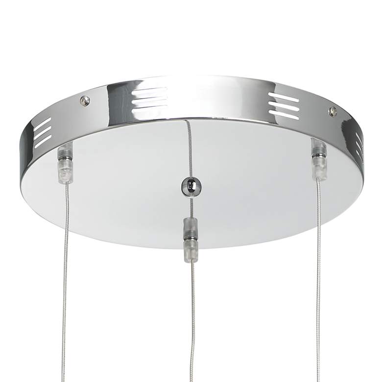 Image 4 Possini Euro 14 1/2 inch Encircled Crystal Globe Multi-Light LED Pendant more views