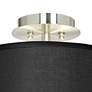 Possini Euro 14" Wide Black Faux Silk Modern Ceiling Light