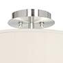 Thumbnail3 of Possini Euro 14" Wide Cream Textured Faux Silk Ceiling Light more views