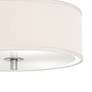 Possini Euro 14" Wide Cream Textured Faux Silk Ceiling Light