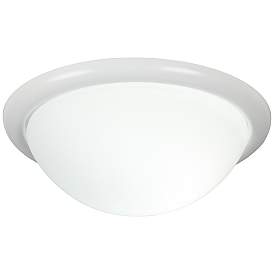 Image1 of Possini Euro 14" Wide Frosted White Dome Ceiling Light