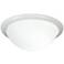 Possini Euro 14" Wide Frosted White Dome Ceiling Light