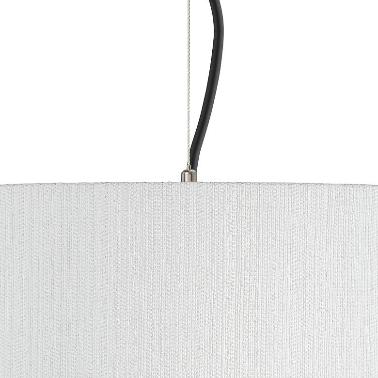 Image 2 Possini Euro 15 inch Wide Modern White Weave Shade Pendant Light more views