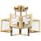 Possini Euro 16" Warm Antique Brass 6-Light Ceiling Light