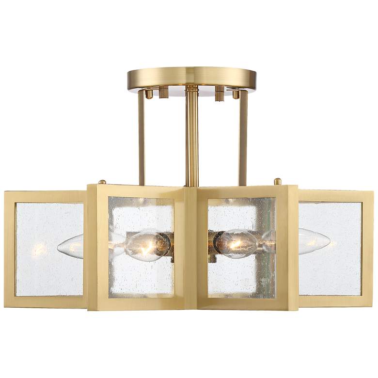 Image 4 Possini Euro 16" Warm Antique Brass 6-Light Ceiling Light more views