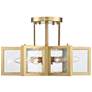 4_Possini Euro 16" Warm Antique Brass 6-Light Ceiling Light more views
