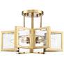 5_Possini Euro 16" Warm Antique Brass 6-Light Ceiling Light more views