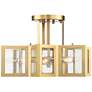 7_Possini Euro 16" Warm Antique Brass 6-Light Ceiling Light more views