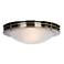 Possini Euro 16" Wide Brushed Nickel White Glass Bowl Ceiling Light