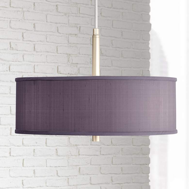 Image 1 Possini Euro 16" Wide Eggplant Purple Pendant Chandelier