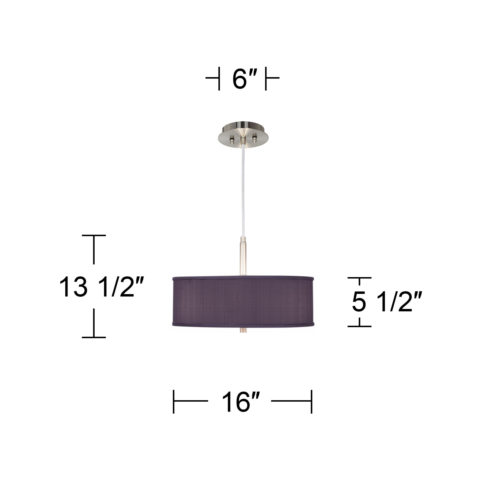 Image 6 Possini Euro 16" Wide Eggplant Purple Pendant Chandelier more views