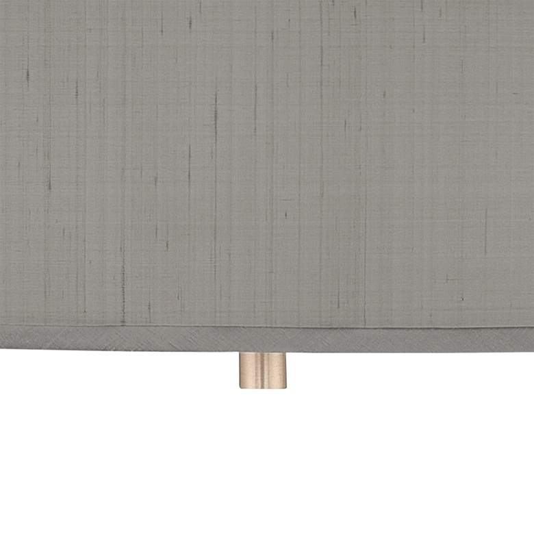 Image 2 Possini Euro 16 inch Wide Gray Textured Drum Modern Pendant Chandelier more views