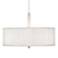 Possini Euro 16" Wide Modern Cream Textured Shade Pendant Chandelier
