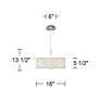 Thumbnail4 of Possini Euro 16" Wide Modern Cream Textured Shade Pendant Chandelier more views