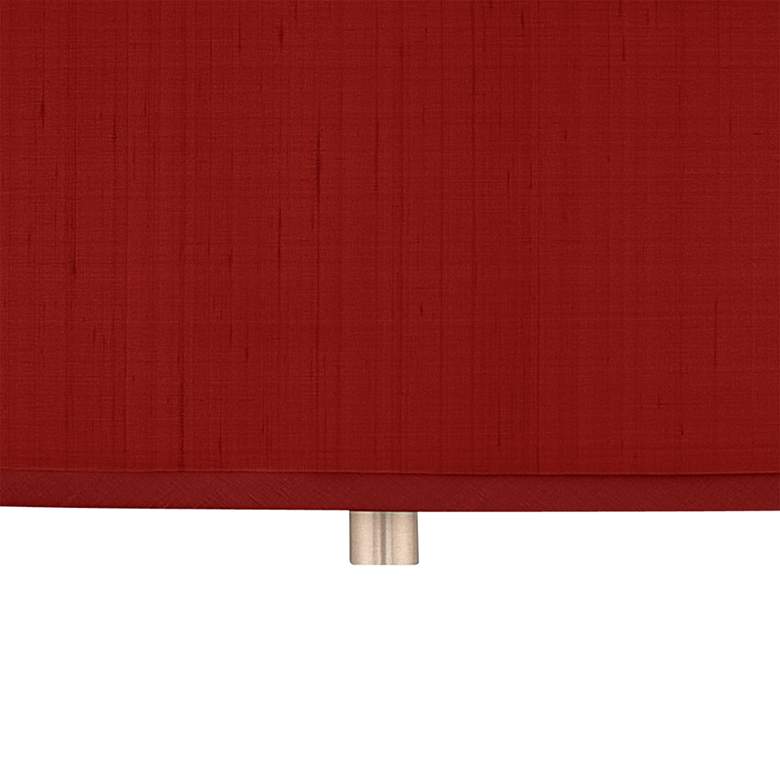 Image 3 Possini Euro 16" Wide Modern Red Textured Shade Pendant Chandelier more views