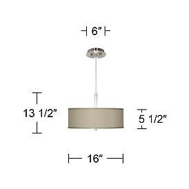 Image5 of Possini Euro 16" Wide Modern Sesame Shade Pendant Chandelier more views
