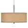 Possini Euro 16" Wide Modern Woven Burlap Pendant Chandelier