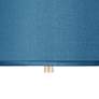 Possini Euro 16" Wide Nickel and Textured Blue Pendant Light