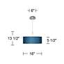 Thumbnail4 of Possini Euro 16" Wide Nickel and Textured Blue Pendant Light more views