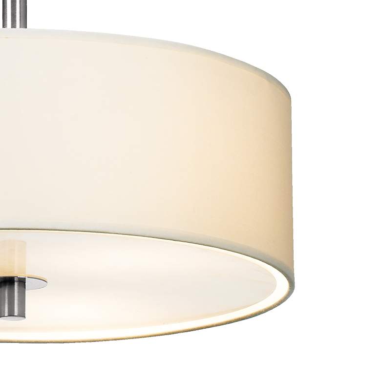 Image 4 Possini Euro 16" Wide White Brushed Nickel Modern Pendant Light more views