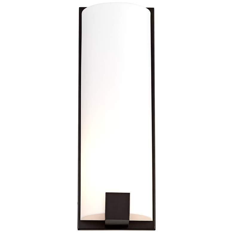Image 1 Possini Euro 19 1/2" High Bronze and White Acrylic Wall Sconce