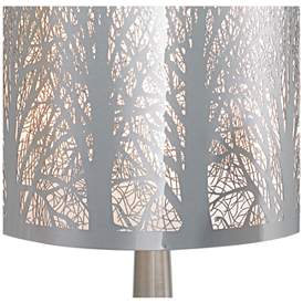 Image3 of Possini Euro 19" High Laser-Cut Chrome Table Lamps Set of 2 more views