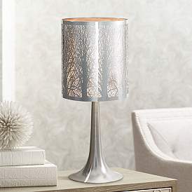 Image5 of Possini Euro 19" High Laser-Cut Chrome Table Lamps Set of 2 more views