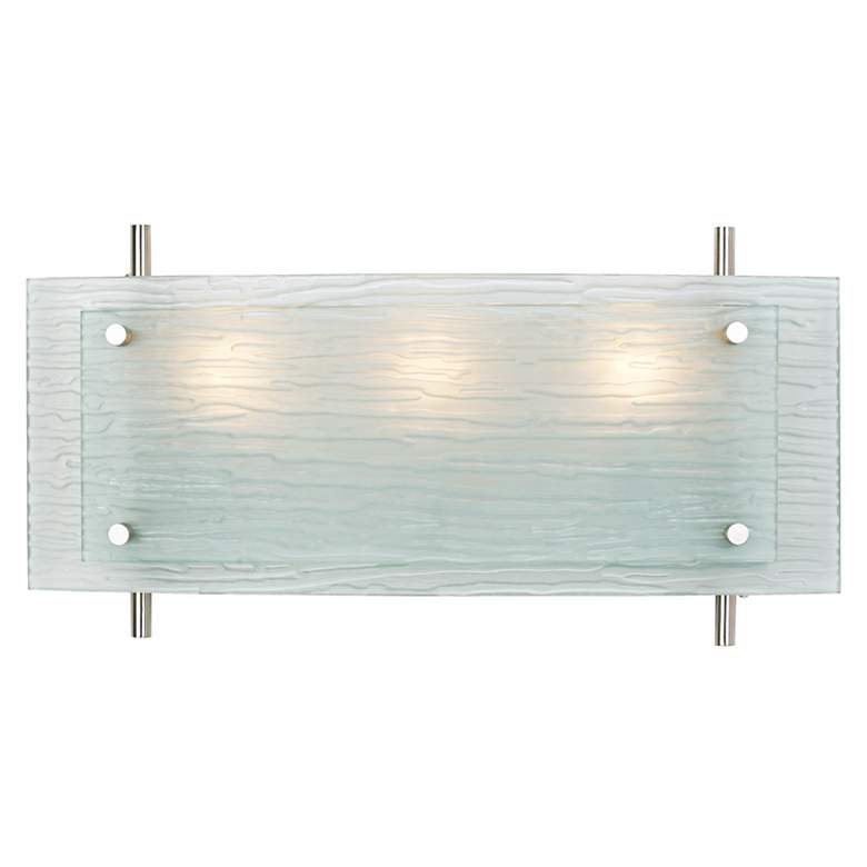 Image 1 Possini Euro 19 inch Wide Frosted Glass Bath Fixture