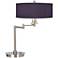 Possini Euro 20 1/2" Eggplant Purple Modern LED Swing Arm Desk Lamp