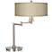 Possini Euro 20 1/2" Sesame Shade Modern LED Swing Arm Desk Lamp