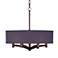 Possini Euro 20" Eggplant Purple 6-Light Bronze Pendant Chandelier