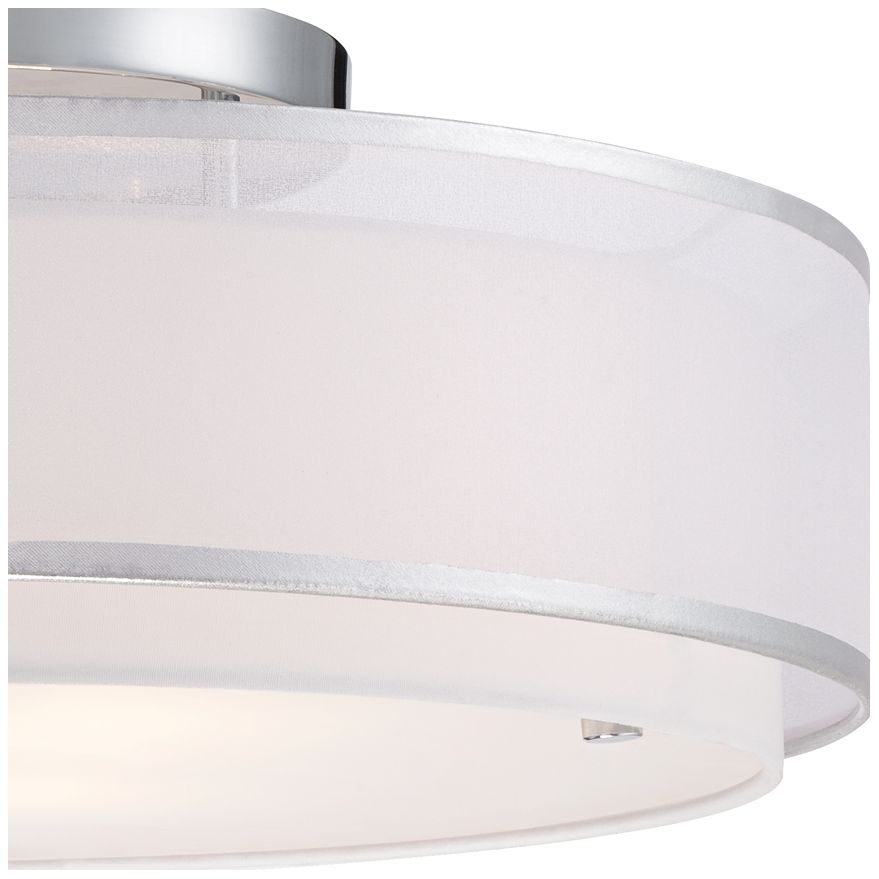 Image 3 Possini Euro 20" Wide Double Organza Shade Modern Ceiling Light more views