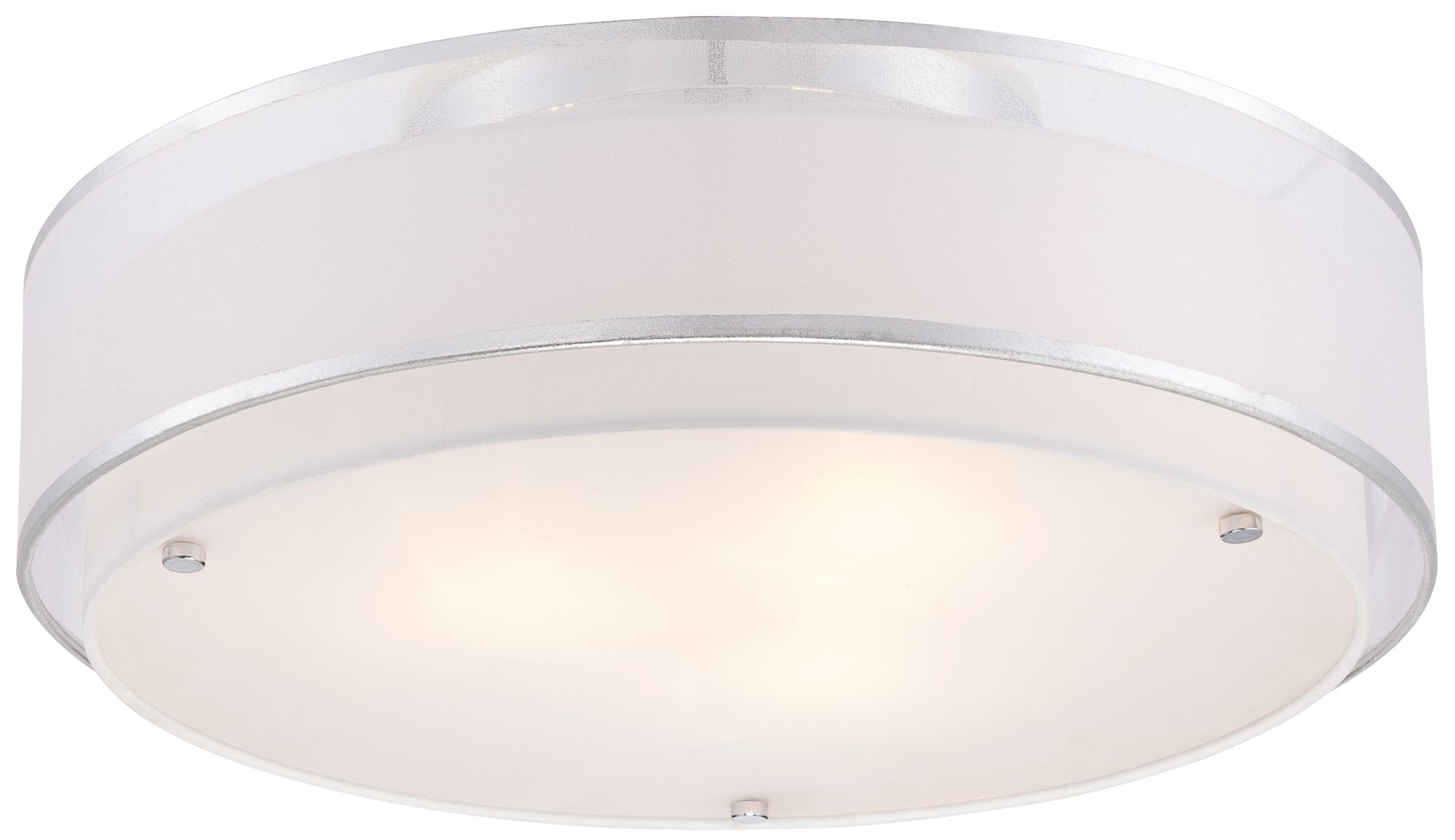 Image 5 Possini Euro 20" Wide Double Organza Shade Modern Ceiling Light more views