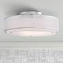 1_Possini Euro 20" Wide Organza Double Shade Modern Ceiling Light
