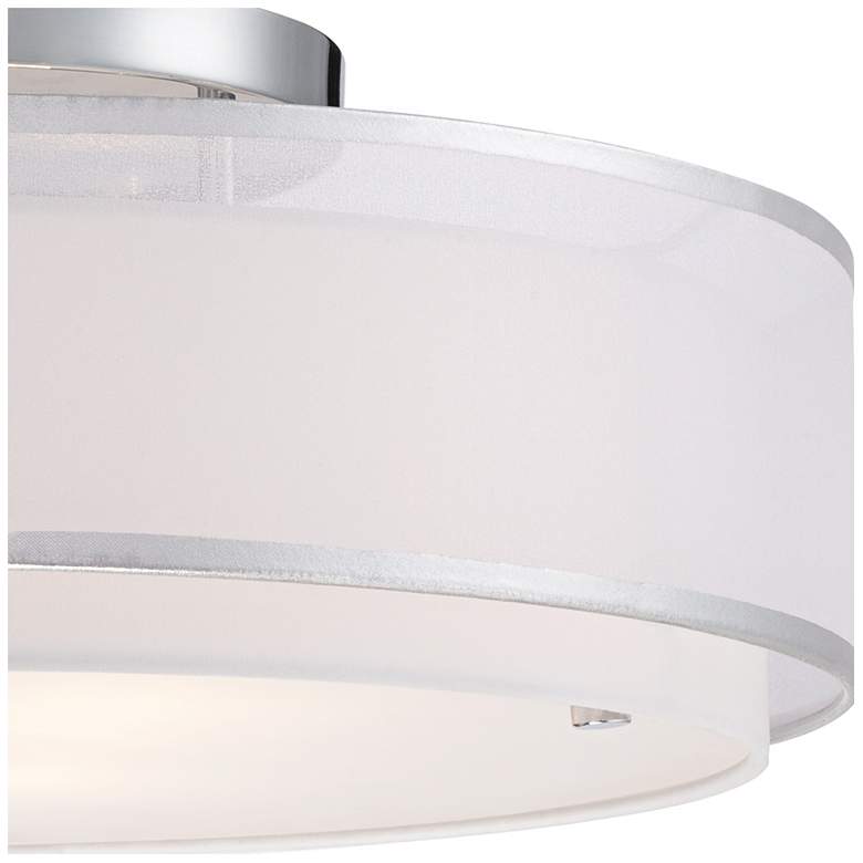 Image 3 Possini Euro 20" Wide Organza Double Shade Modern Ceiling Light more views