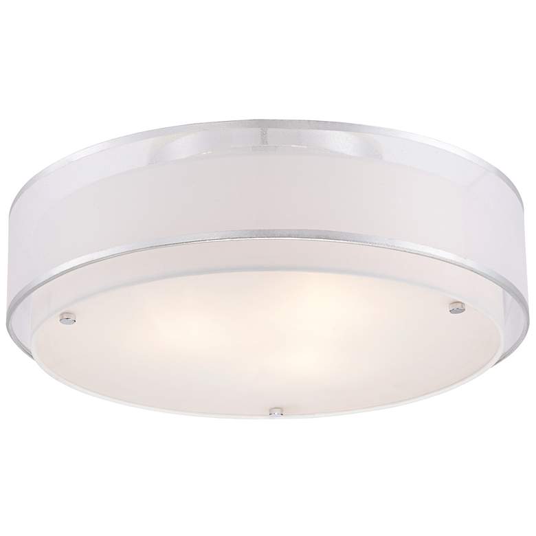 Image 5 Possini Euro 20" Wide Organza Double Shade Modern Ceiling Light more views