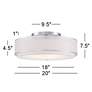 6_Possini Euro 20" Wide Organza Double Shade Modern Ceiling Light more views