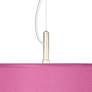 Possini Euro 20" Wide Pink Orchid Faux Silk Pendant Chandelier