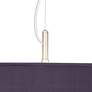 Possini Euro 20" Wide Textured Faux Silk Eggplant Purple Pendant