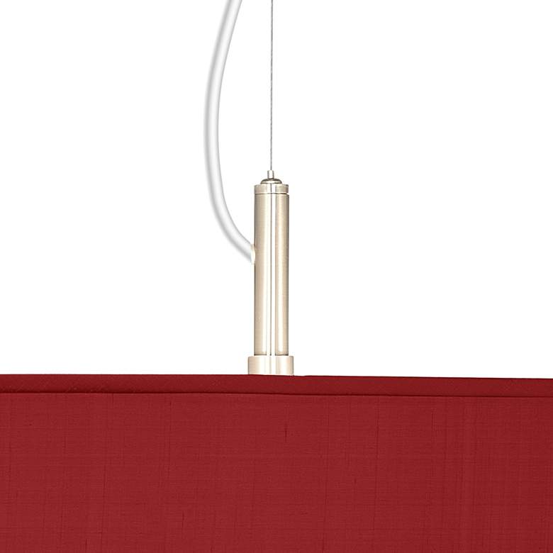 Image 4 Possini Euro 20 inch Wide Textured Faux Silk Red Shade Pendant Chandelier more views